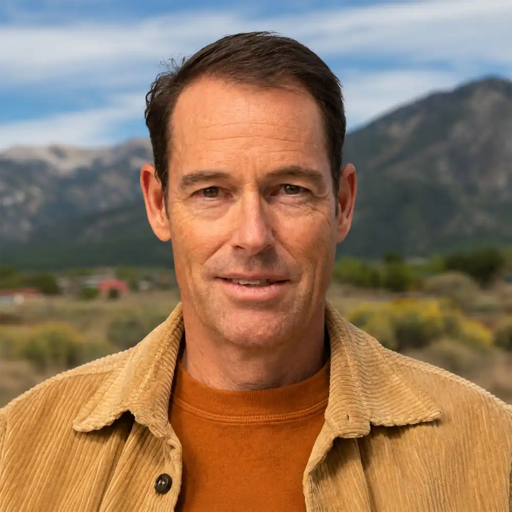 Headshot of Keith Spear with Taos Mountains in the background